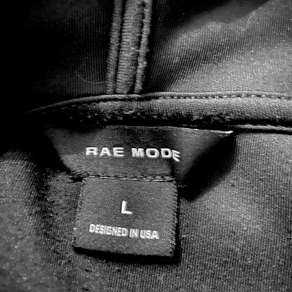 Rae Mode Modal Scuba Pocket Hoodie Jacket Black size Large - Picture 6 of 7